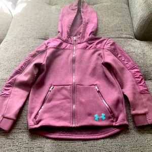 Kids Under armor purple full zip sweater